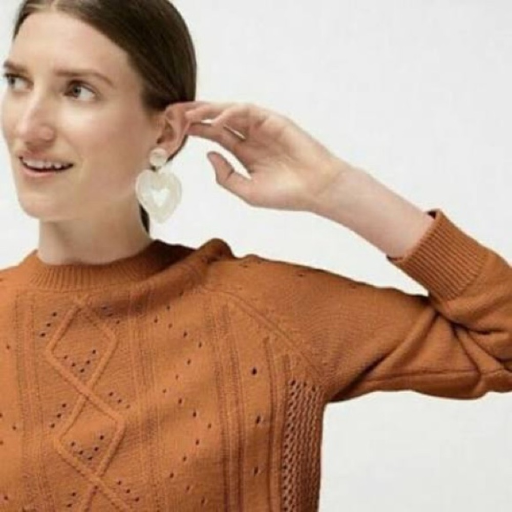 J. Crew Women's Sweater in Rust Orange